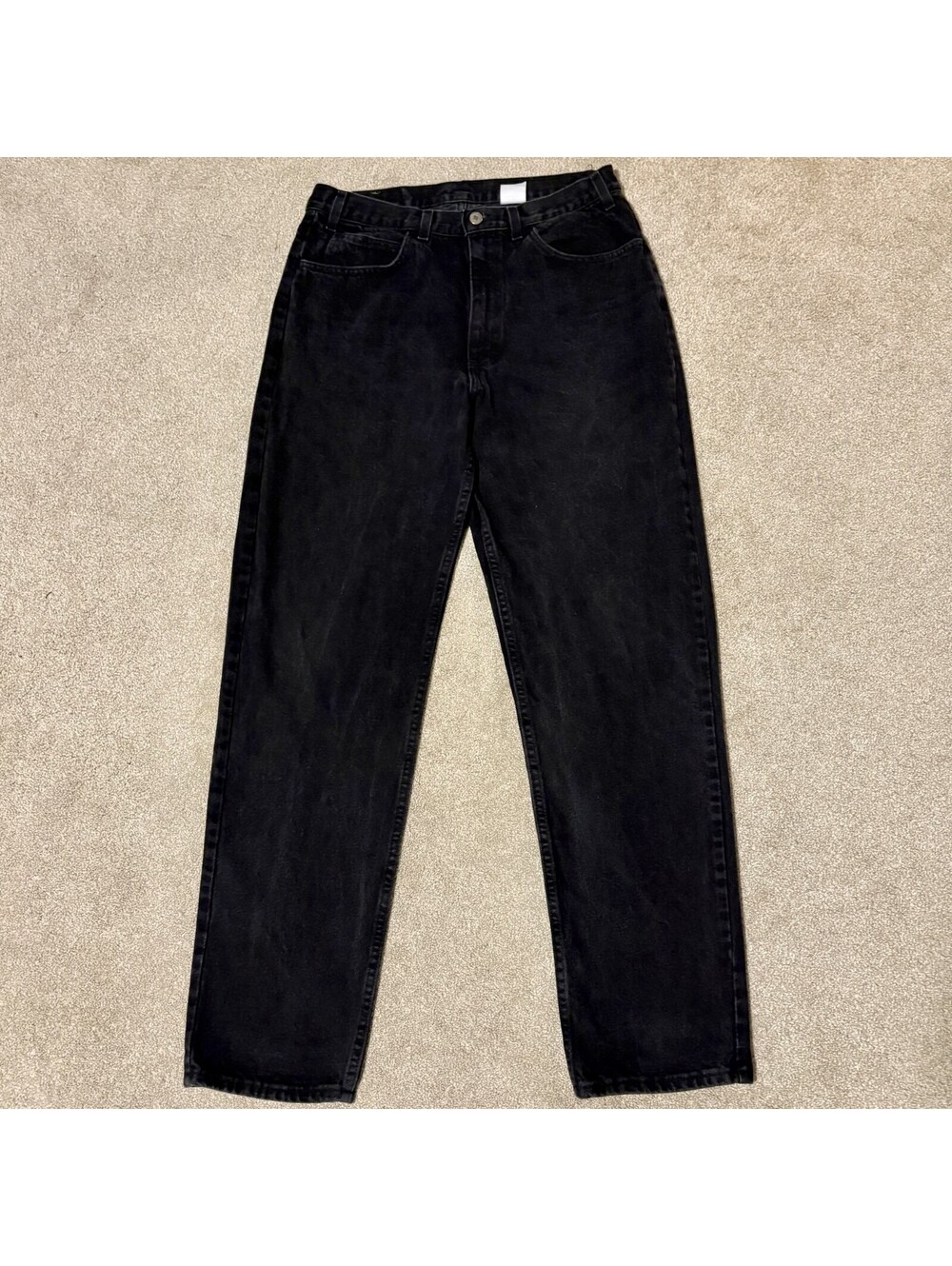 WearGuard Men's 34x34 Heavy Duty Straight Leg Long Jeans Black Workwear